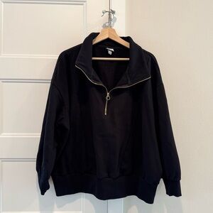 Black Quarter Zip Sweatshirt